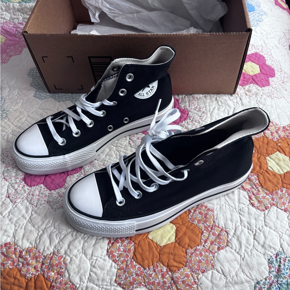Converse Black and White High-Top Sneakers